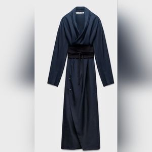 Zara silk blend kimono dress limited edition